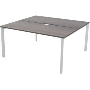 Бенч двойной на 2 рабочих места на металлокаркасе Аргентум-МП НТМП.П.Б2-180 Лиственница/Белый