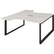 Бенч эргономичный на 2 рабочих места на металлокаркасе Аргентум-МП НТМП.О.Б2-060 Сосна винтер/Антрацит