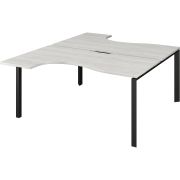 Бенч эргономичный на 2 рабочих места на металлокаркасе Аргентум-МП НТМП.П.Б2-040 Сосна винтер/Антрацит