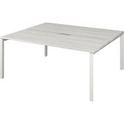 Бенч двойной на 2 рабочих места на металлокаркасе Аргентум-МП НТМП.П.Б2-180 Сосна винтер/Белый