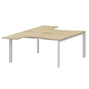 Бенч эргономичный на 2 рабочих места на металлокаркасе Аргентум-МП НТМП.П.Б2-040 Баттл Рок/Белый