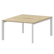 Бенч двойной на 2 рабочих места на металлокаркасе Аргентум-МП НТМП.П.Б2-120 Баттл Рок/Белый