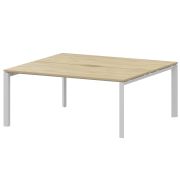 Бенч двойной на 2 рабочих места на металлокаркасе Аргентум-МП НТМП.П.Б2-160 Баттл Рок/Белый