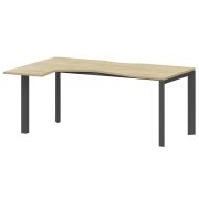 Стол эргономичный левый на металлокаркасе Аргентум-МП НТМП.П-060.ЛВ Баттл Рок/Антрацит