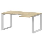 Стол эргономичный правый на металлокаркасе Аргентум-МП НТМП.О-040.ПР Баттл Рок/Белый