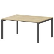 Стол переговорный на металлокаркасе Аргентум-МП НТМП.П.140.11 Баттл Рок/Белый