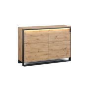 Комод Тринити с 6 ящиками Дуб Онтарио/Черный