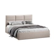 Кровать «Стелла» 160х200 с подъемным механизмом, велюр Мокко светлый